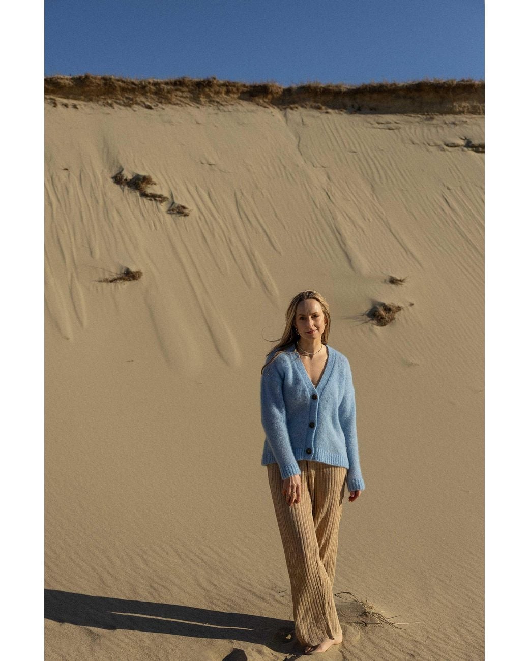 SALANIDA Blue Melody Mohair Cardigan Sky