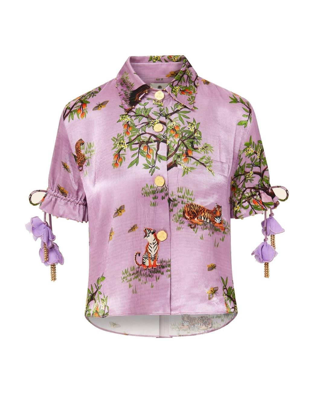 Ashaki Pink Relaxed Lilac Shanti Tiger Shirt