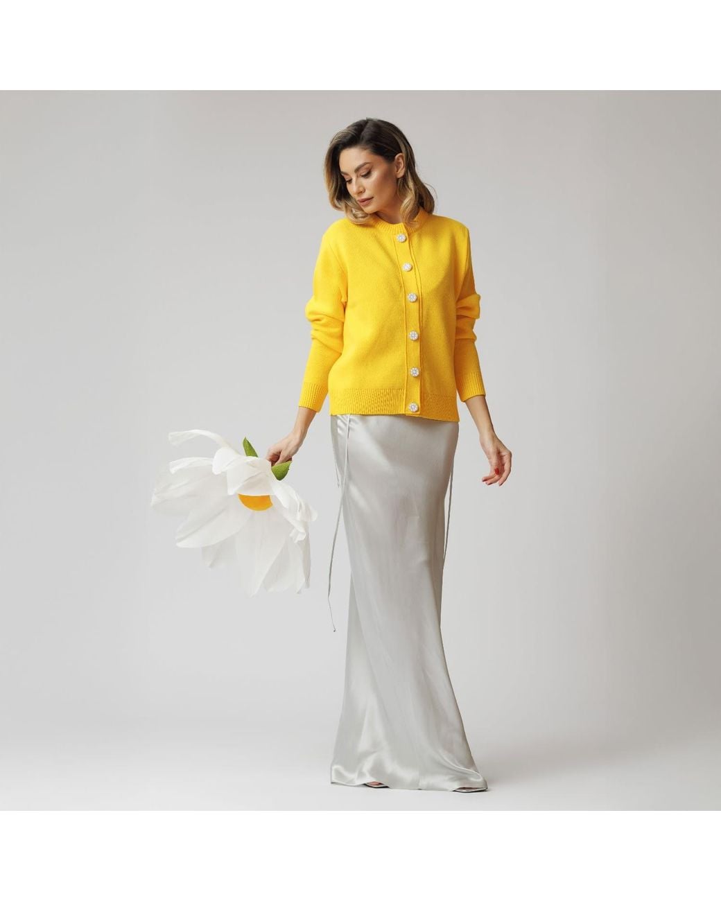 concept A trois Yellow Cardigan