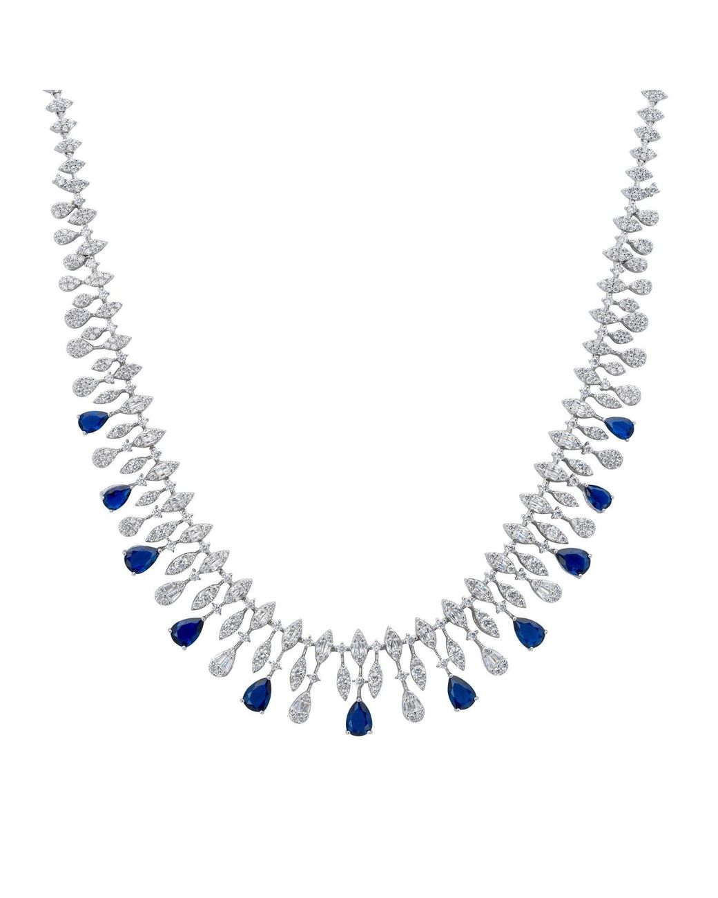Latelita London Metallic Duchess Sapphire Statement Necklace