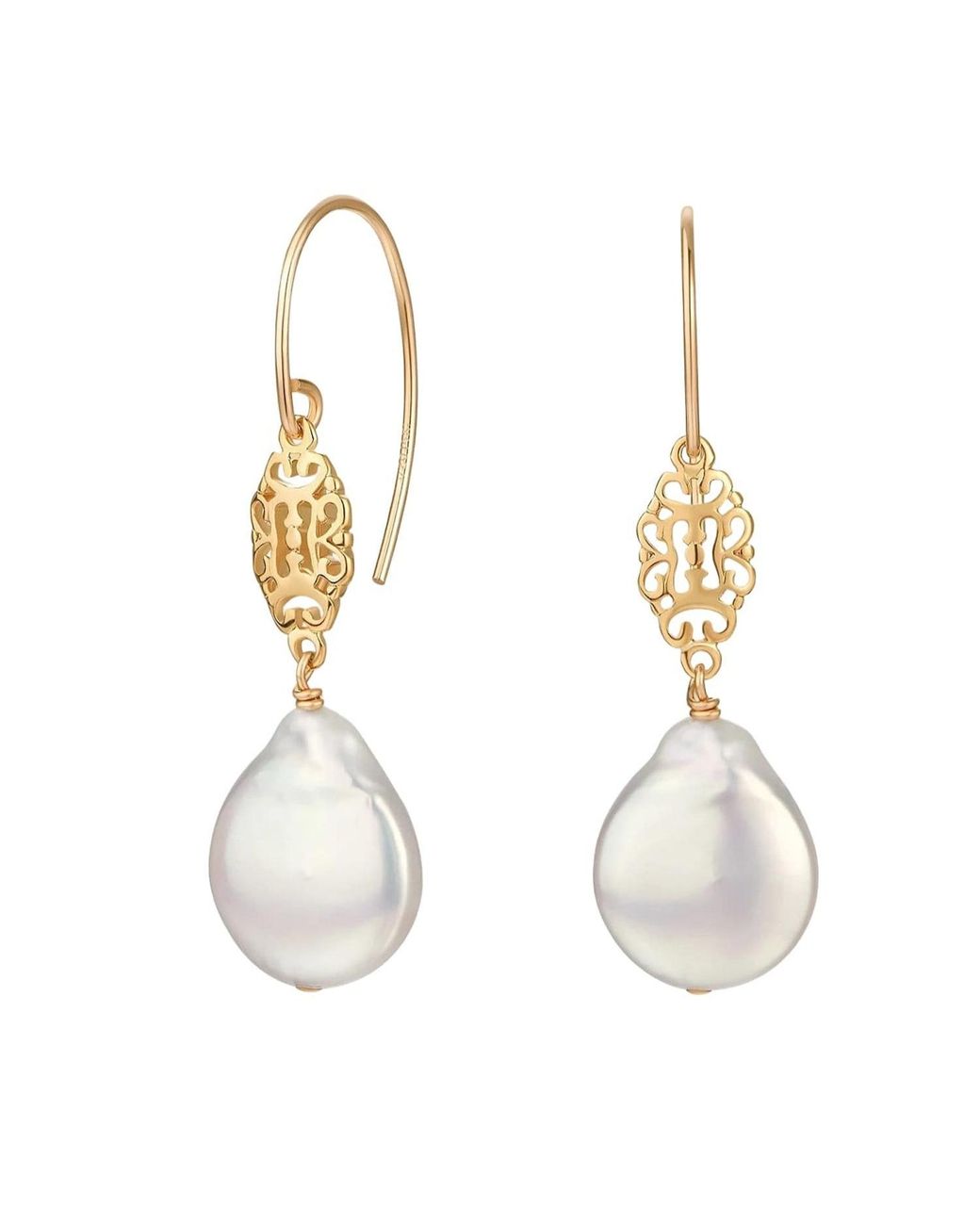 Katy Faye White Juniper Pearl Earrings