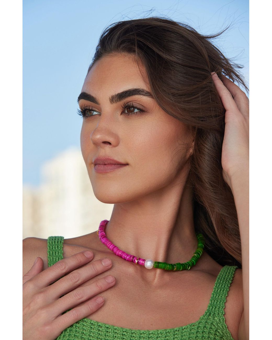Adriana Pappas Designs Green Watermelon Choker