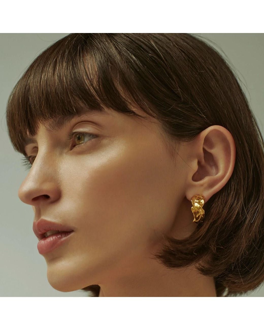 EVA REMENYI Metallic Vacation Hoop Earrings