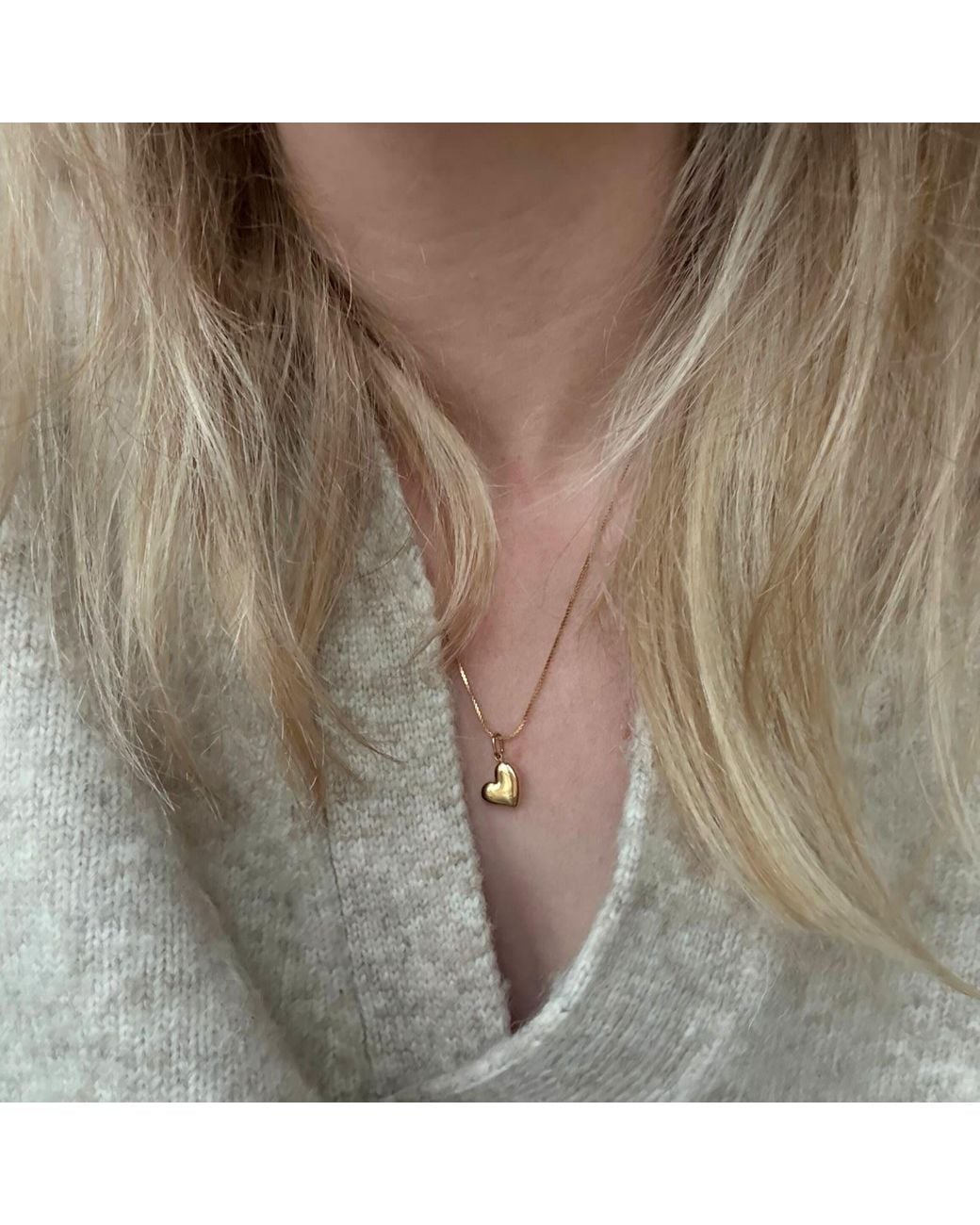 A Weathered Penny Metallic Tiny Heart Necklace