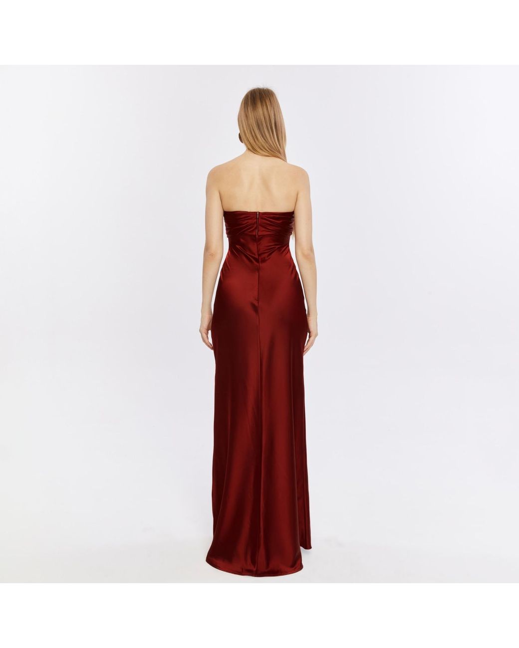 Herfetch Red Neutrals Maxi Bordeux Dress-Bordeux