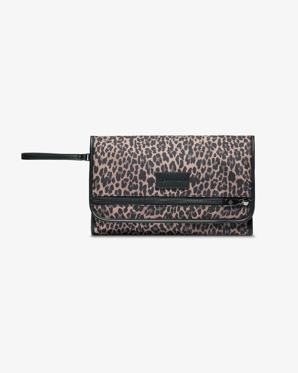 Tiba + Marl White Etta Changing Clutch Leopard