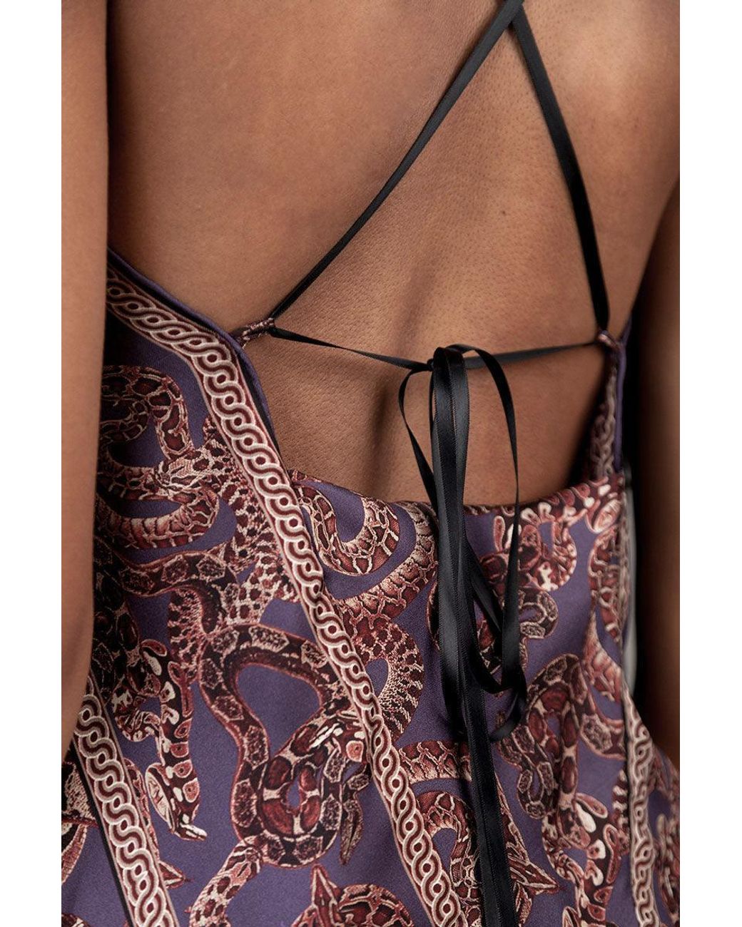Monzlapur New York Multicolor Silk Snake Scarf Dress