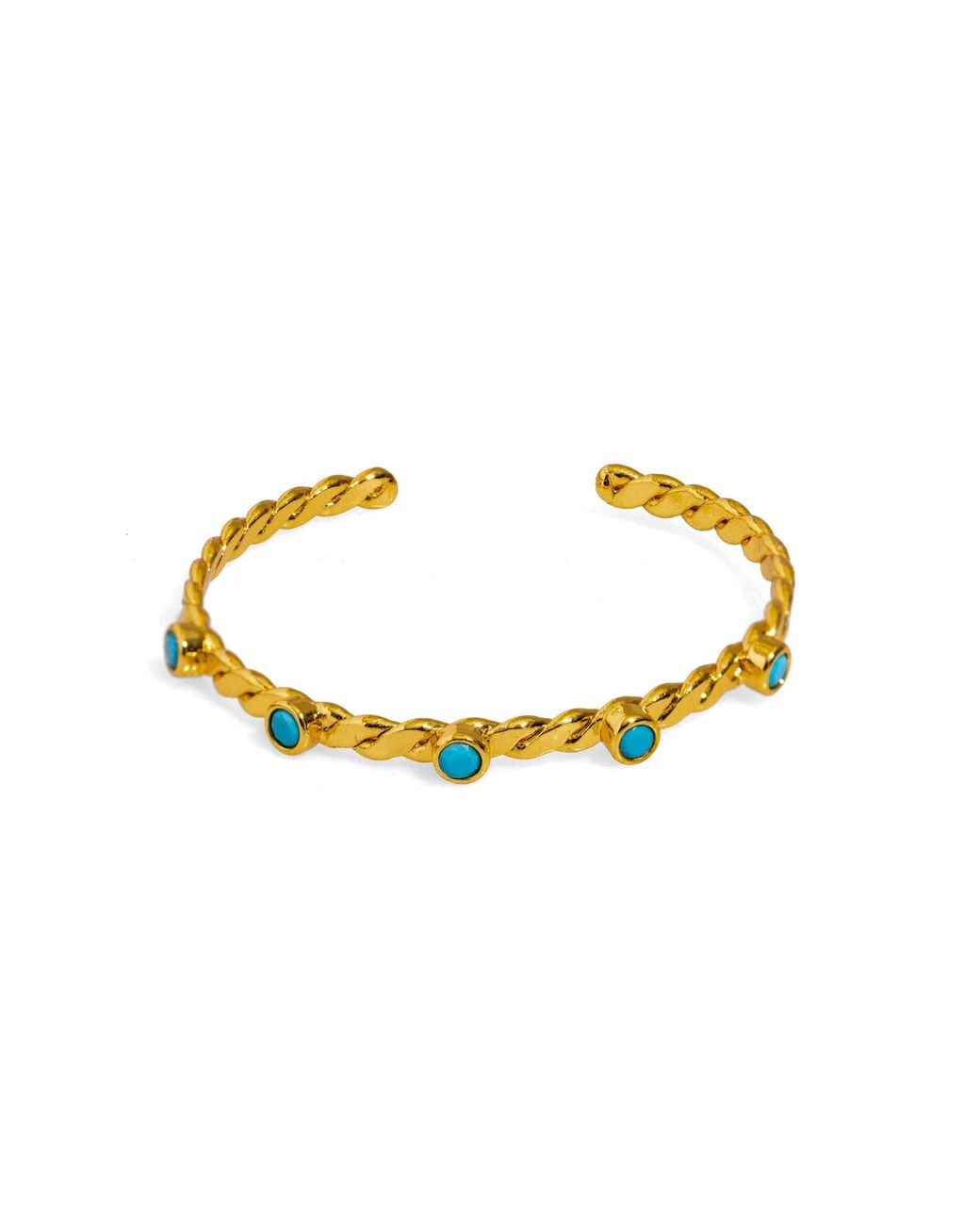 Ebru Jewelry Metallic Twisted & Dainty Cuff Bracelet