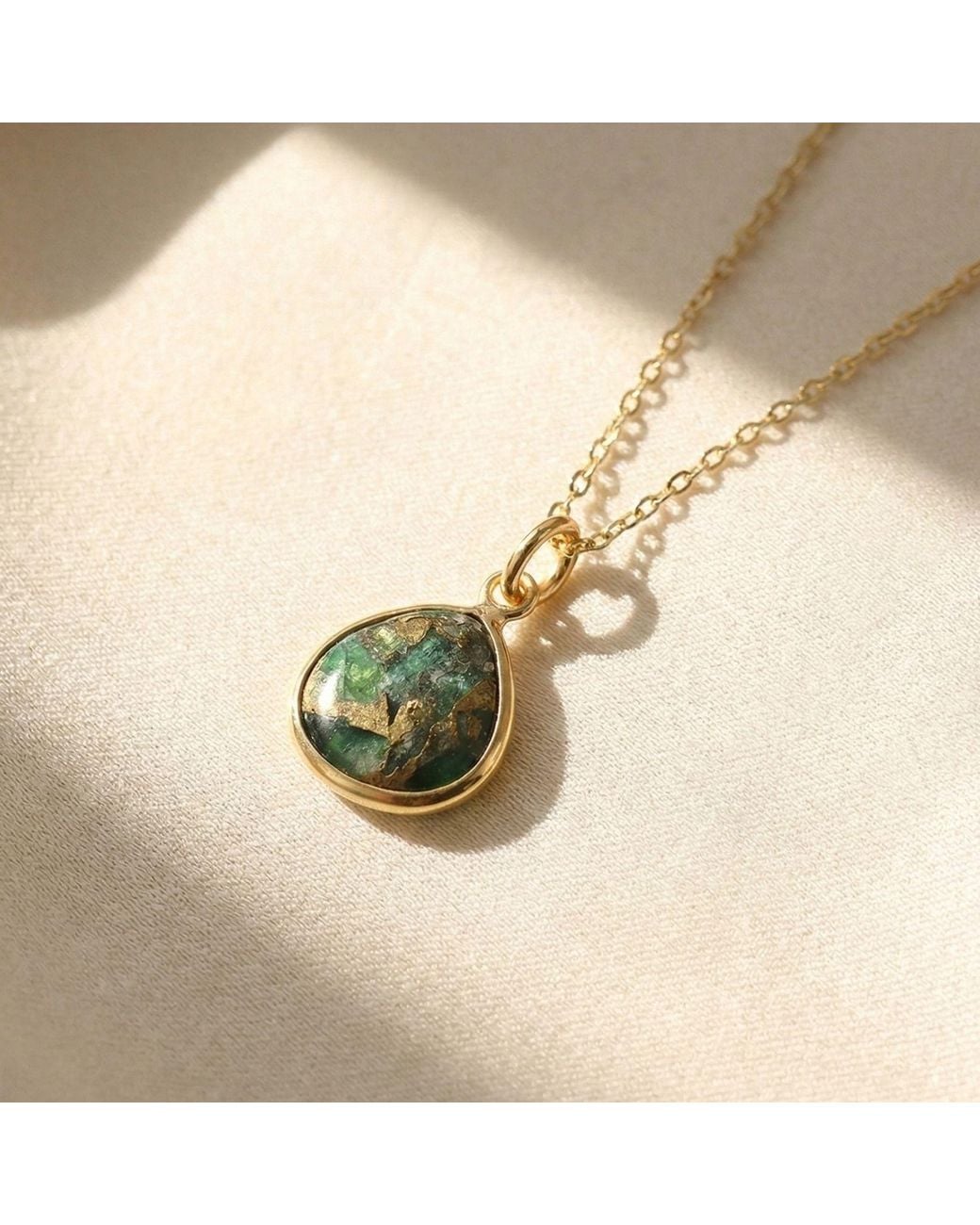 Sophelia White Emerald May Birthstone Minimalist Plated Necklace