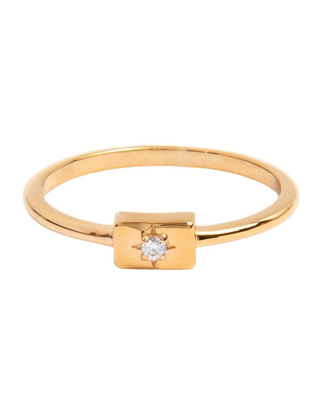 Belinda Jewelz White North Star Gemstone Ring