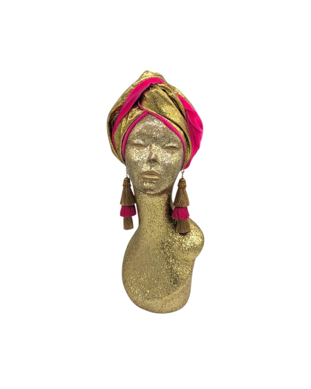 Julia Clancey Pink Golden Snazzy Hotty Swinglette Turban