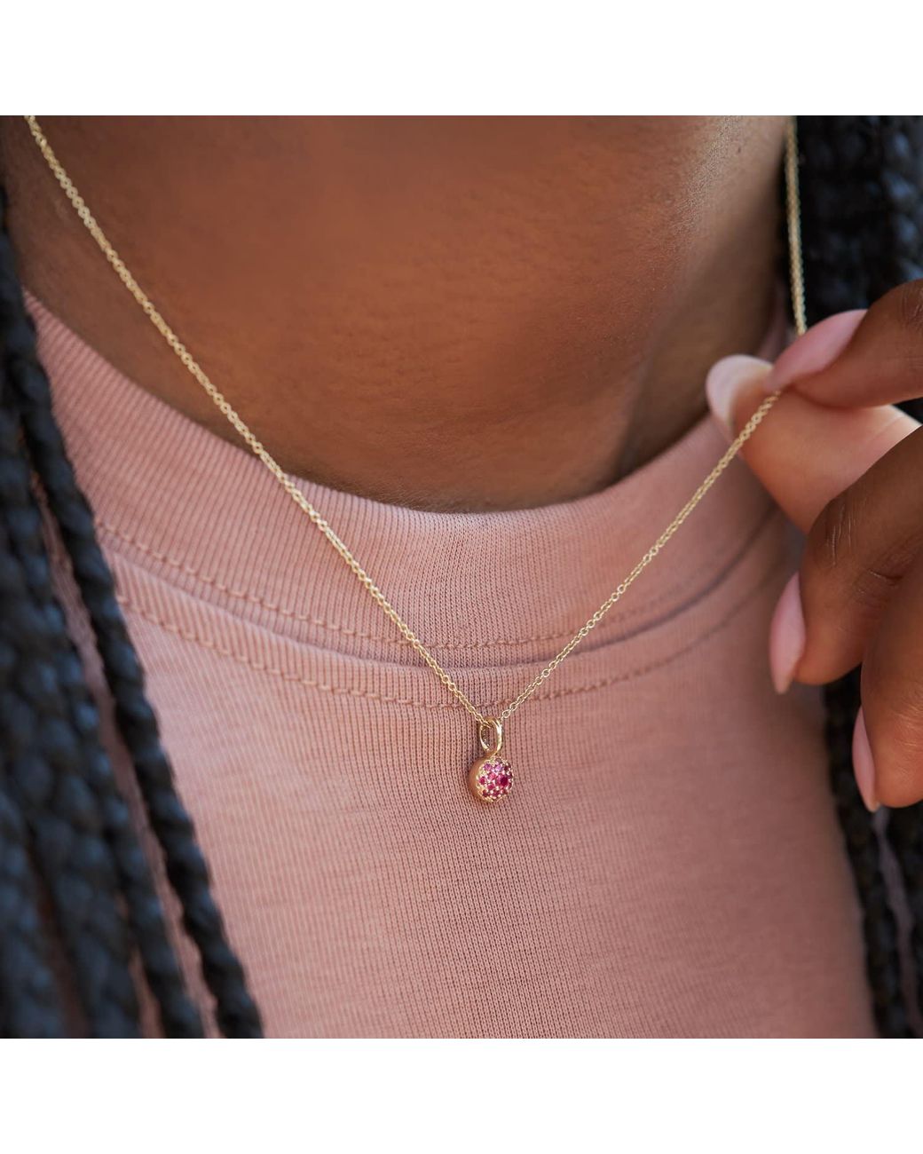 Dinny Hall Metallic Ruby Bon Bon Pendant