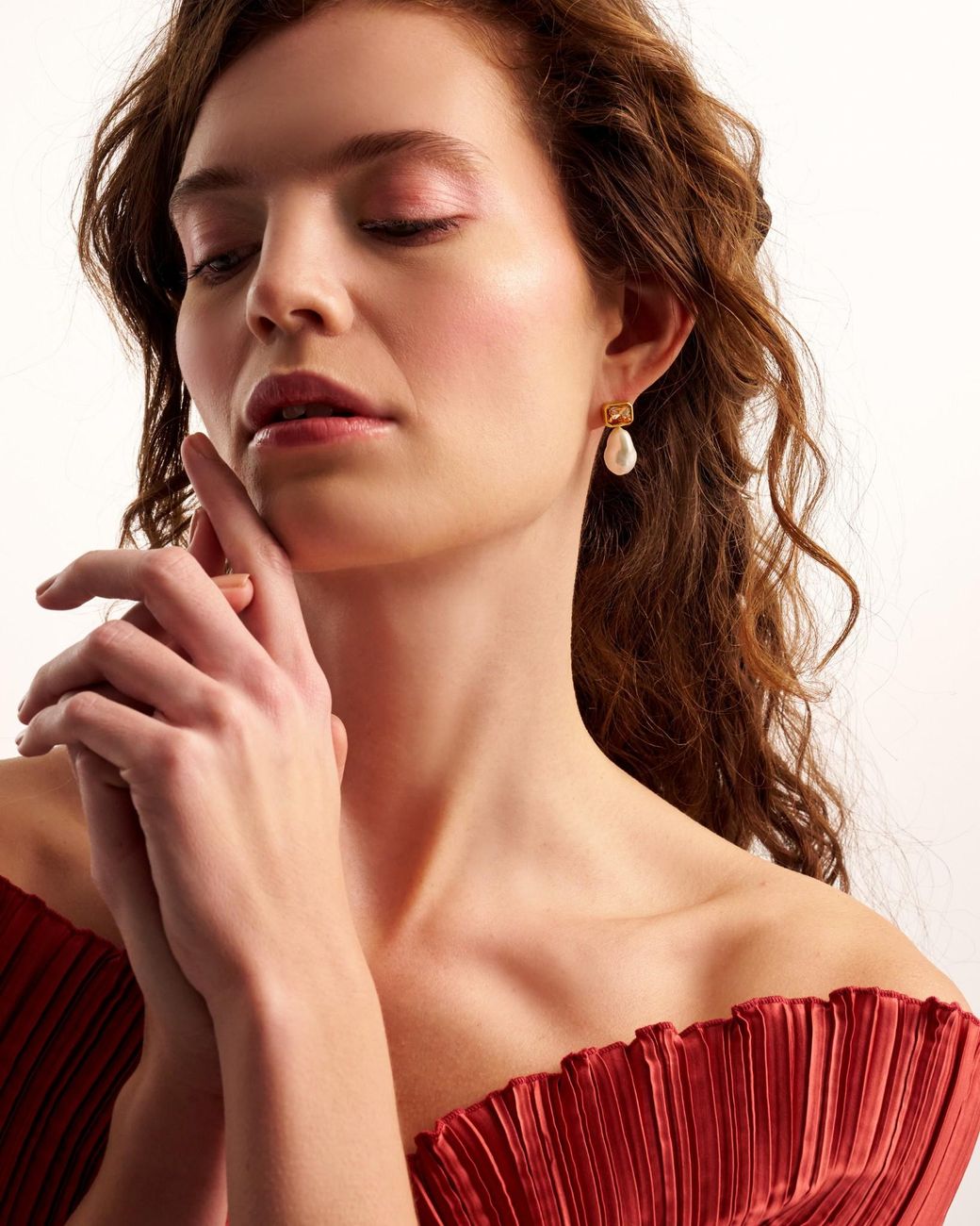 Kybele Studio Metallic Bloom Drop Earrings