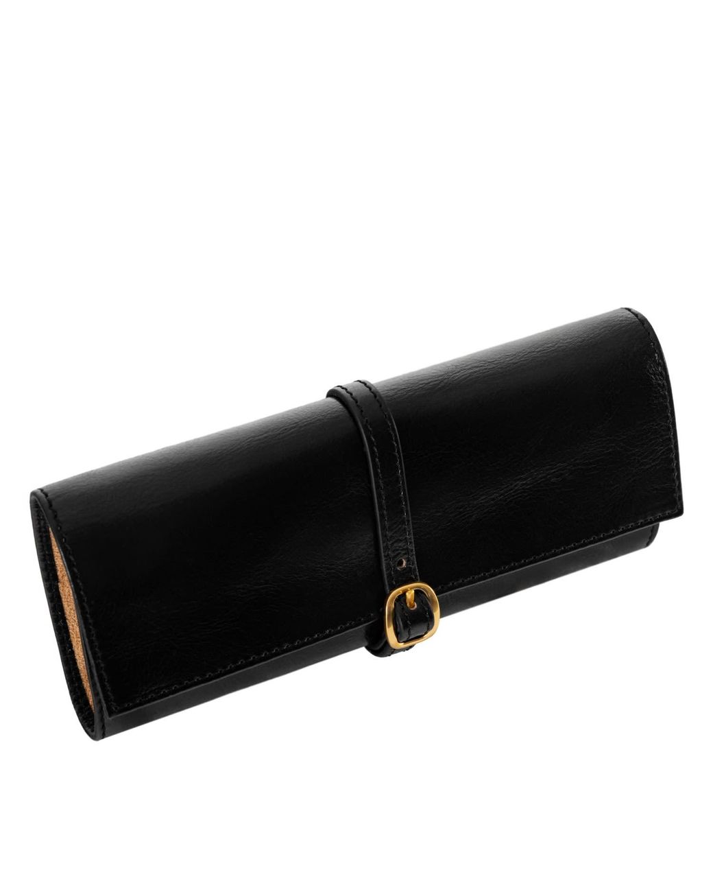 Time Resistance Black Leather Jewelry Case