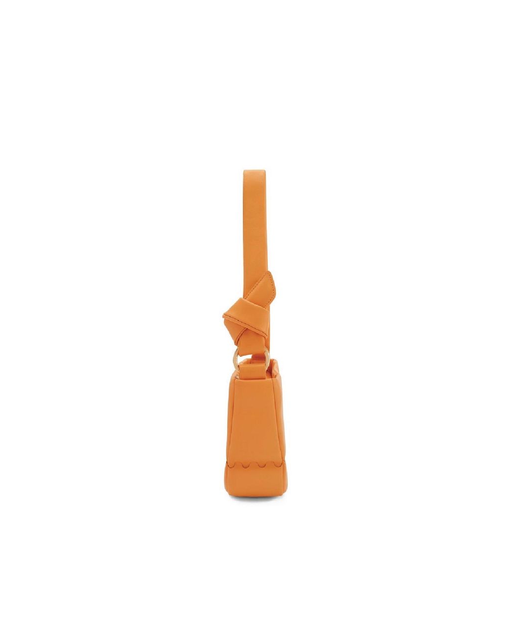 Orange Cube White Square Stitch Cushion Shoulder Bag