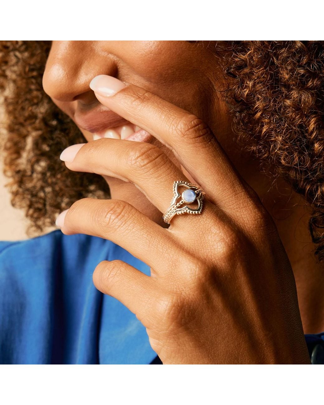 Charlotte's Web Jewellery White Rawa Stacking Ring