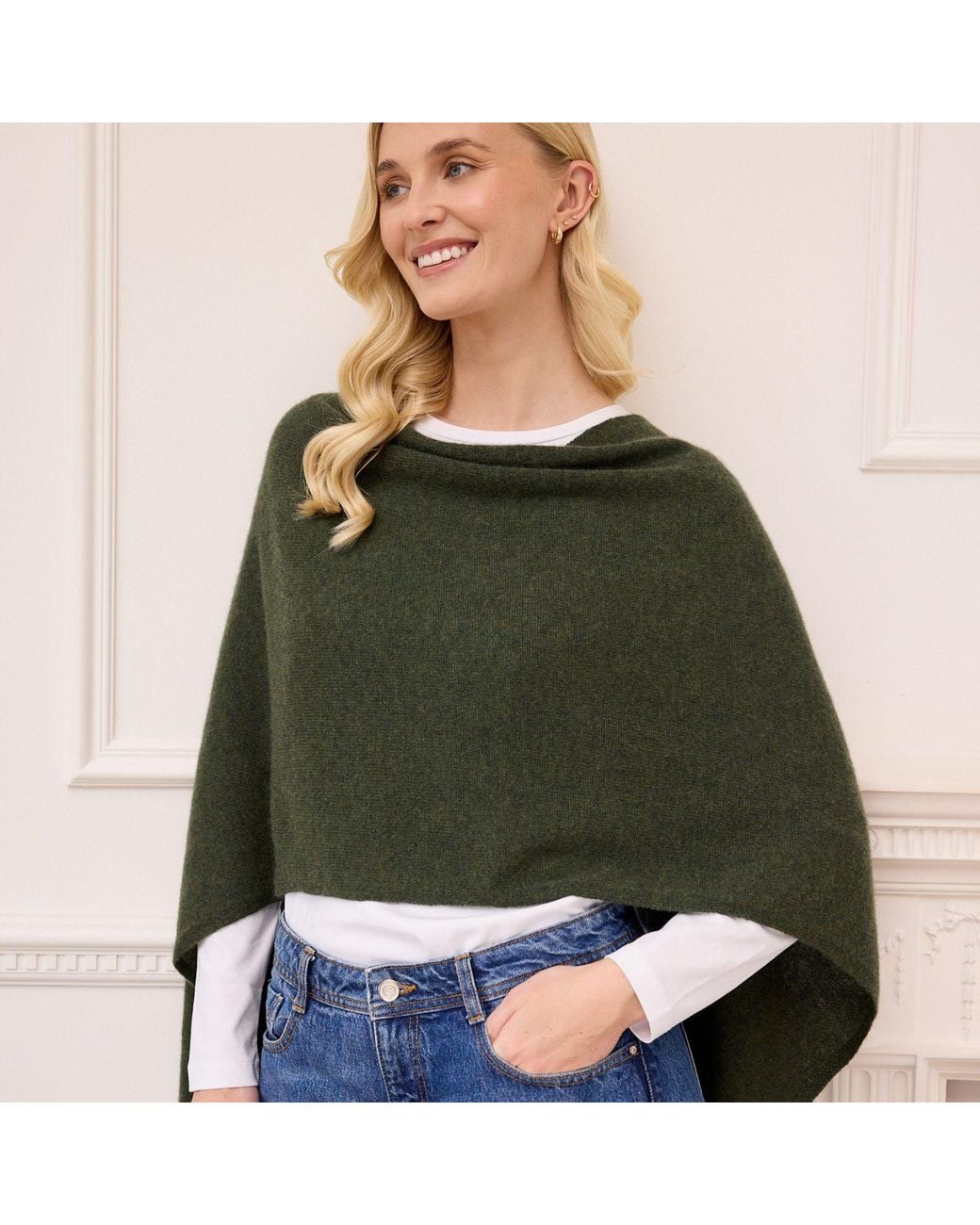 Cove Green Lucy Multi Way Cashmere Wrap