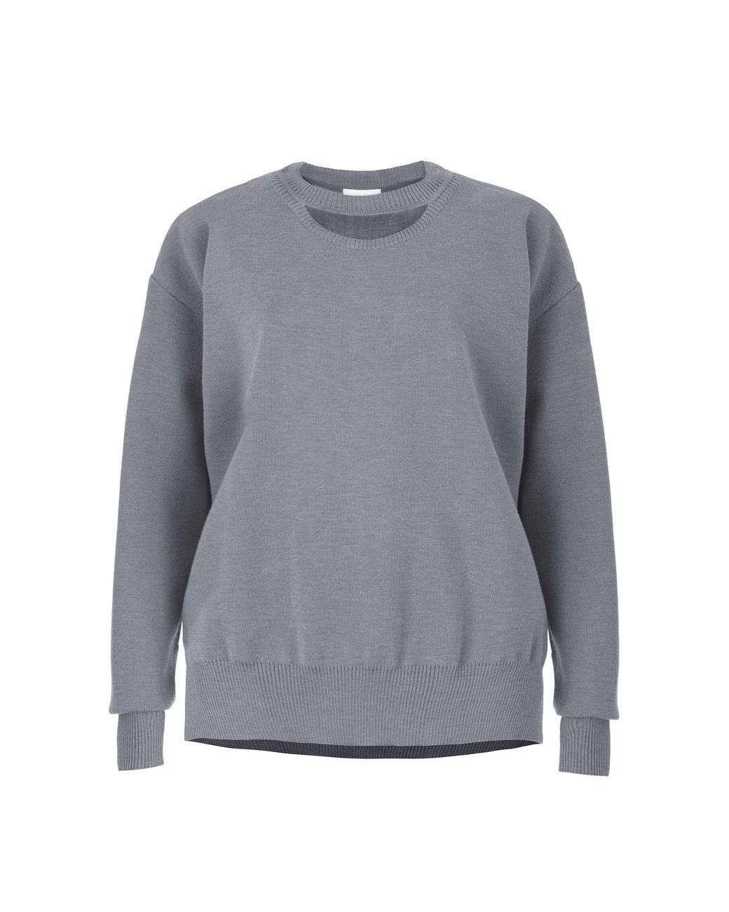 SALANIDA Gray Rotondo Merino Wool Jumper Light