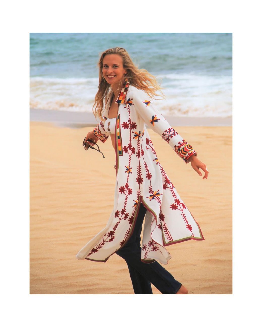 Antra Designs Multicolor The Snow Aztec Coat