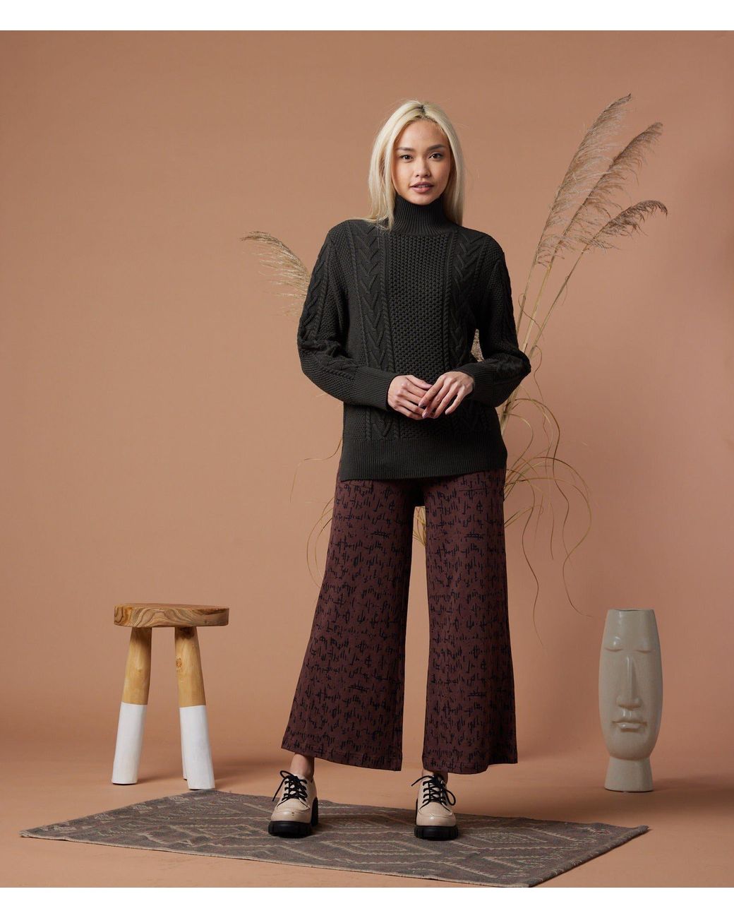 Known Supply Black Lightweight Mockneck Sweater