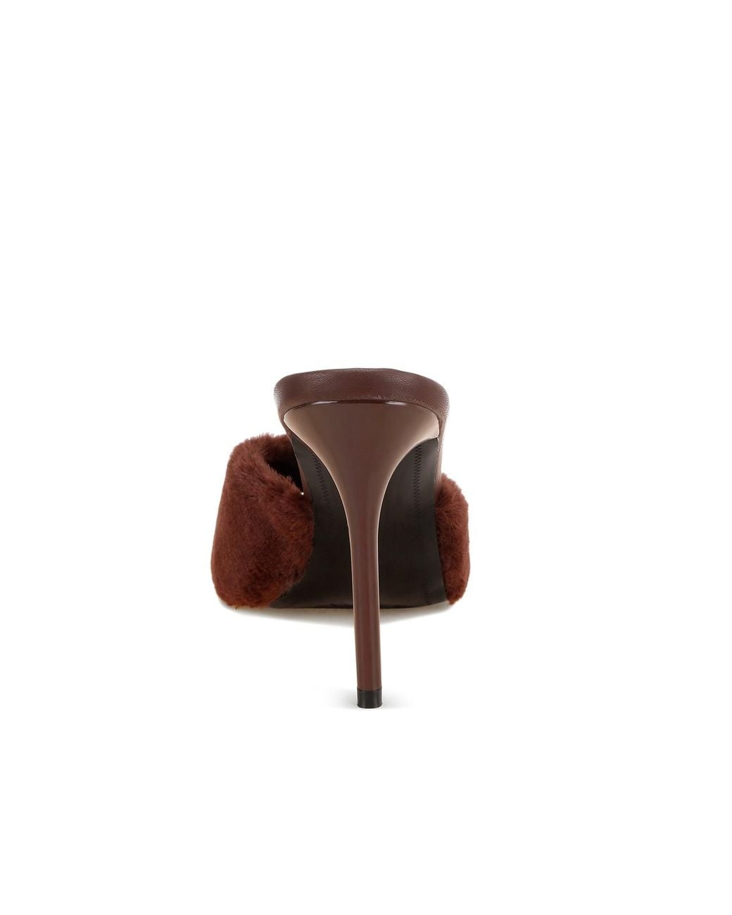 Rag & Co Brown Lantana Furry Sleek Stiletto Heels