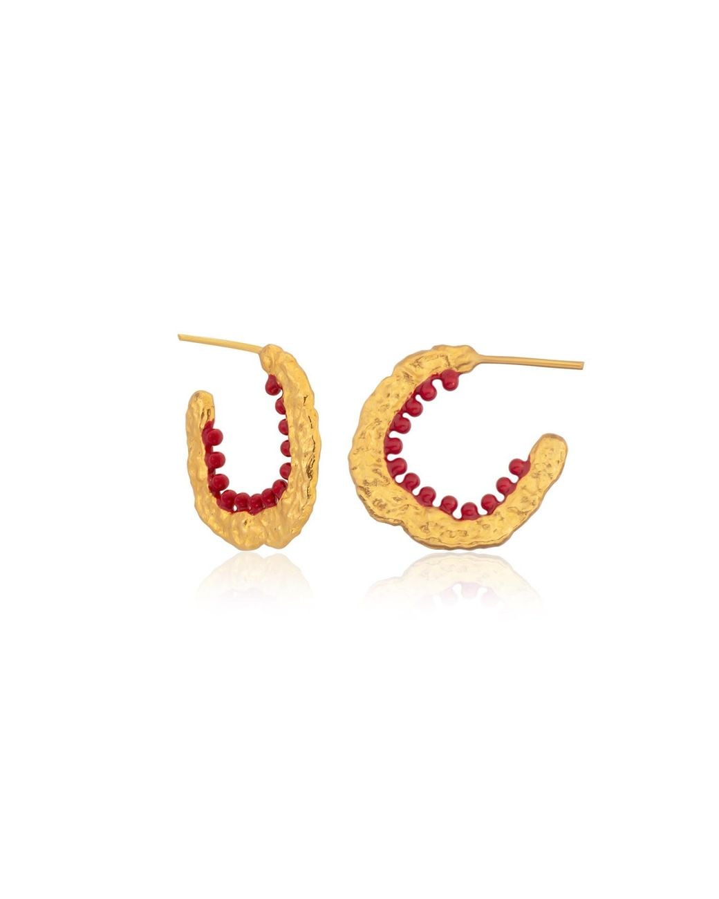 Milou Jewelry White Alice Hoop Earrings