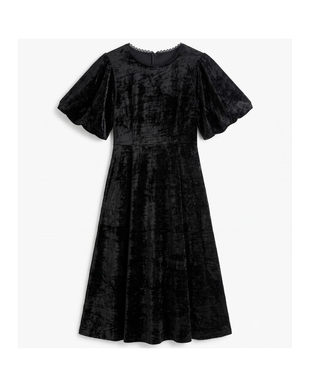 Louche Philo Matte Velvet Midaxi Dress in Black | Lyst