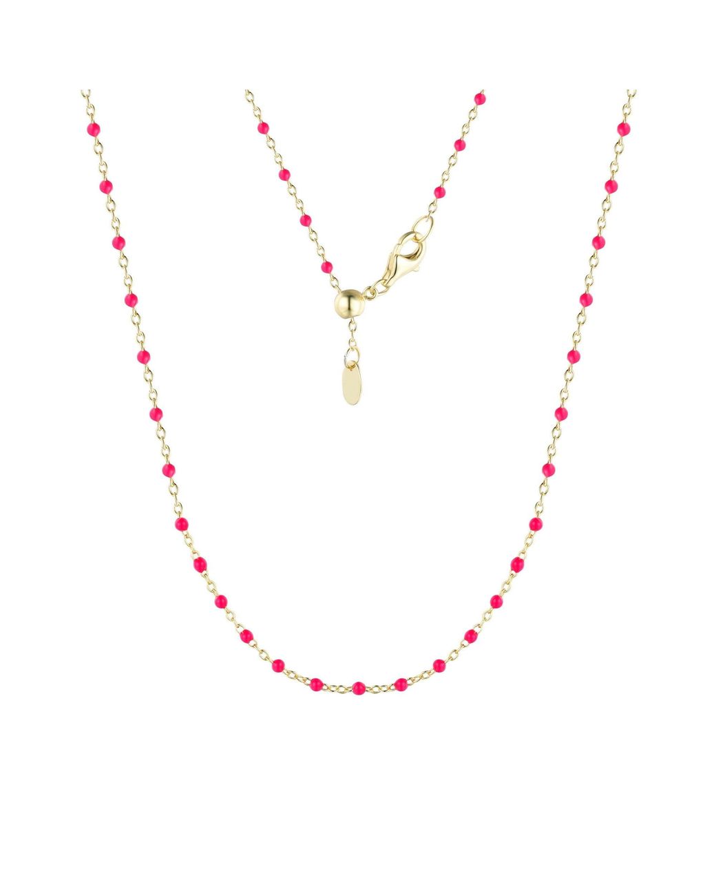 KAMARIA Metallic Enamel Beaded Chain Necklace