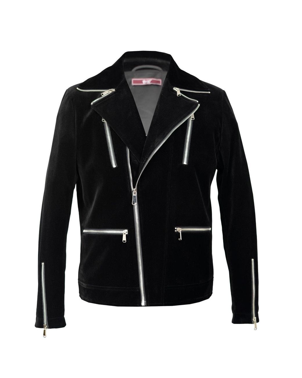 DAVID WEJ Black Washington Corduroy Biker Set for men