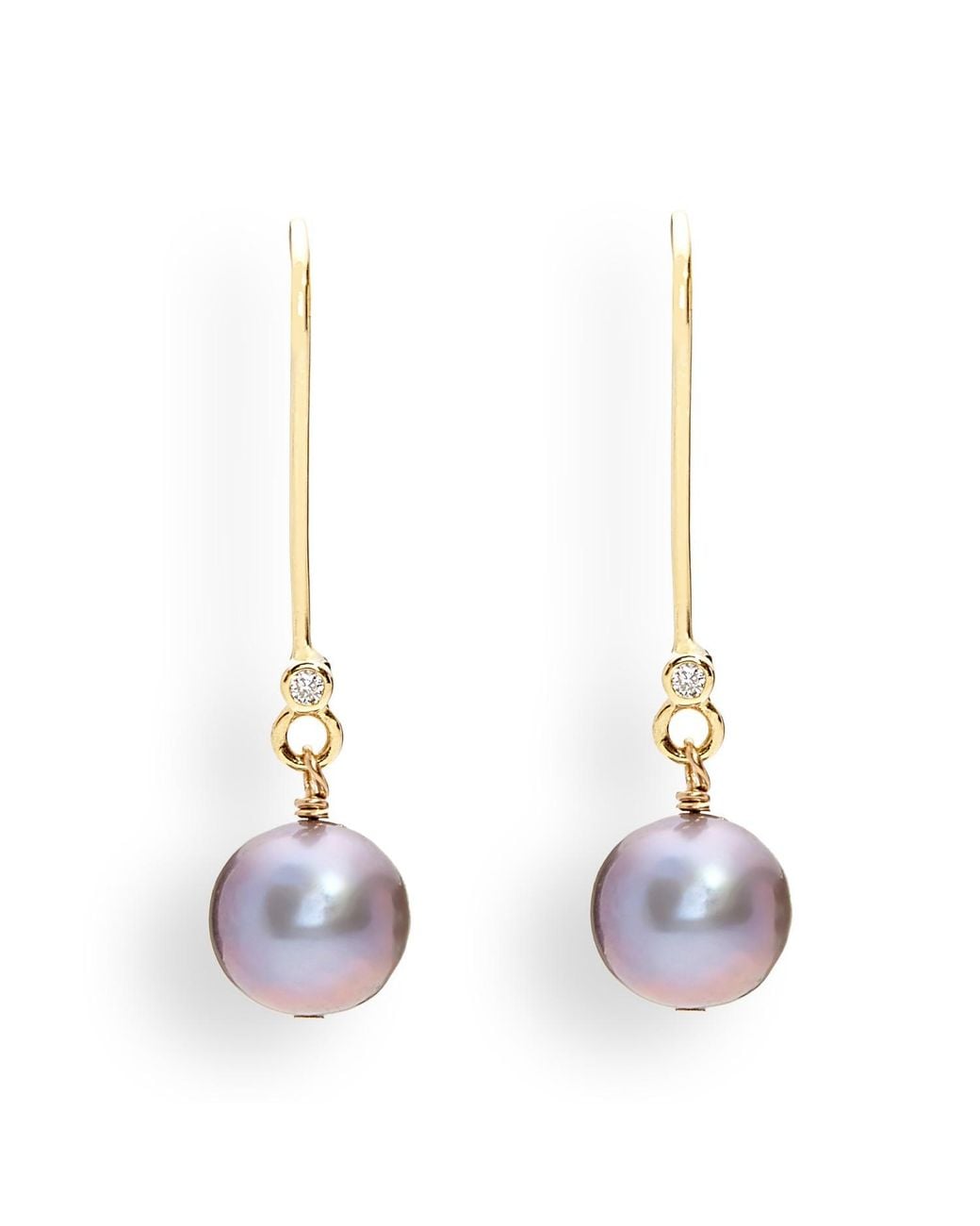 Kaizarin Metallic June Birthday Pearl Earrings