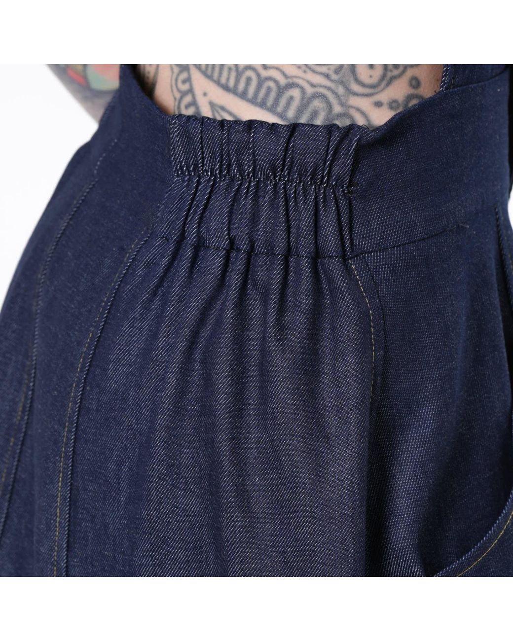 Metamorph Blue Avant-Garde Denim Pinafore Dress