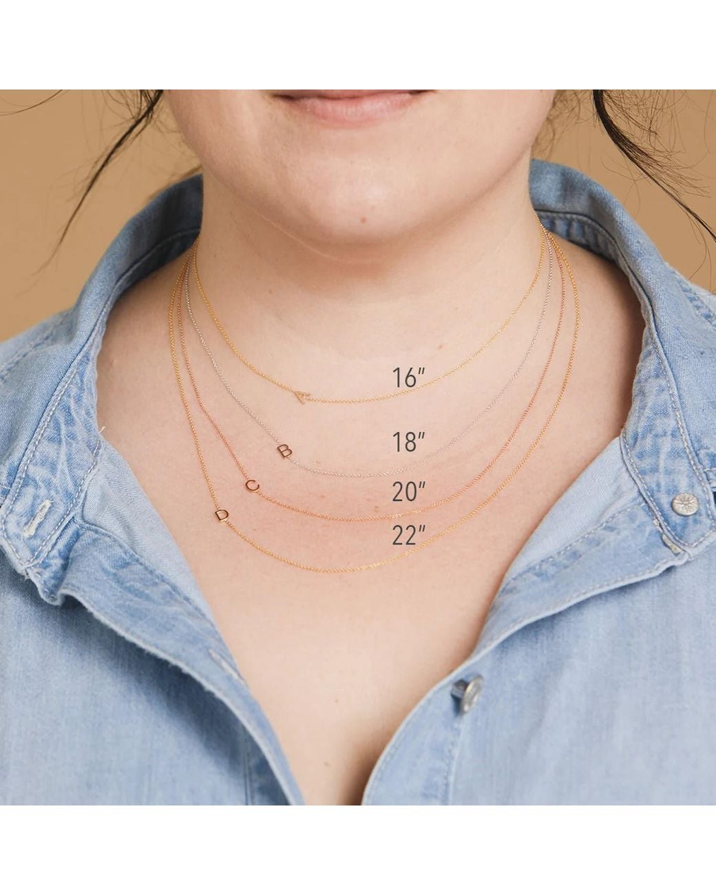 Maya Brenner Metallic 14K Asymmetrical Pavé Letter Necklace