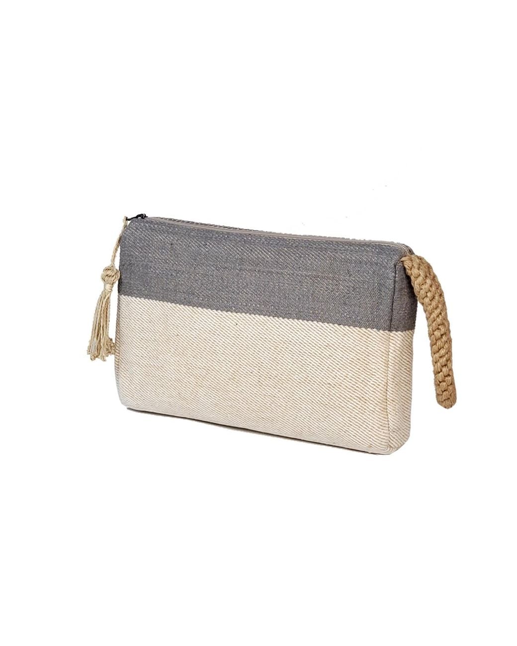 KORISSA Gray Block A Clutch