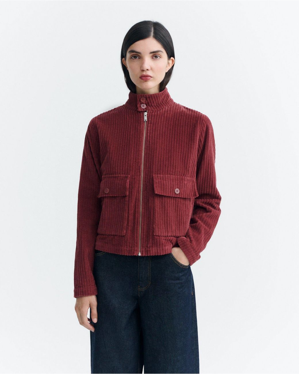 Thinking Mu Red Delia Corduroy Jacket