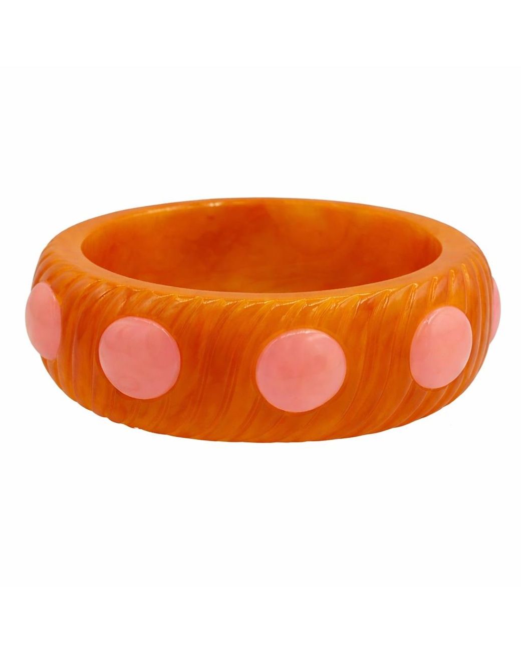 Michael Nash Jewelry Orange Michelle Amber And Light Rose Bangle
