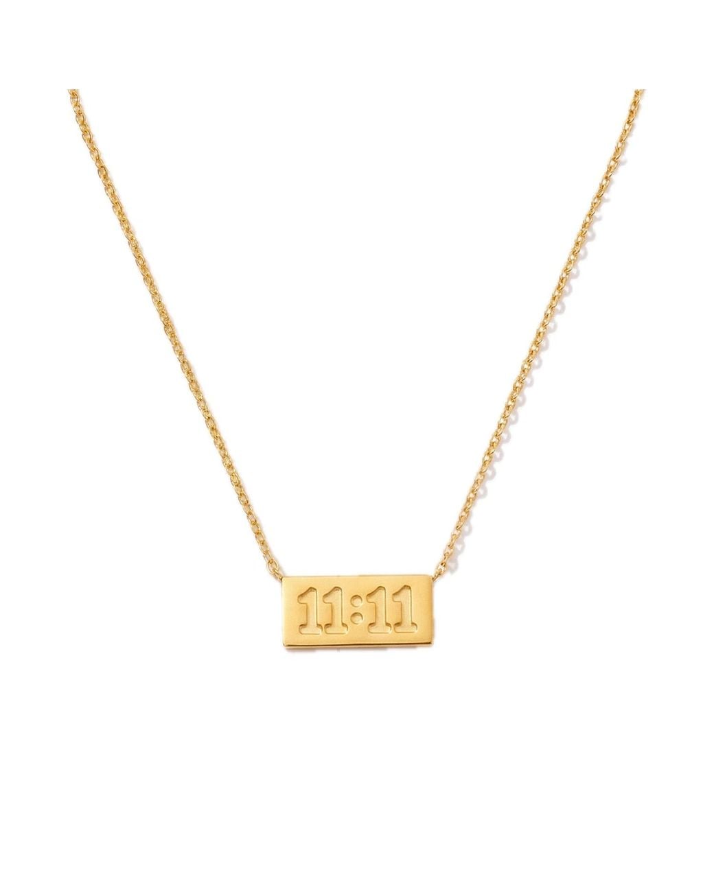Elk & Bloom Metallic 14K 11:11 Universal Sign Pendant Necklace