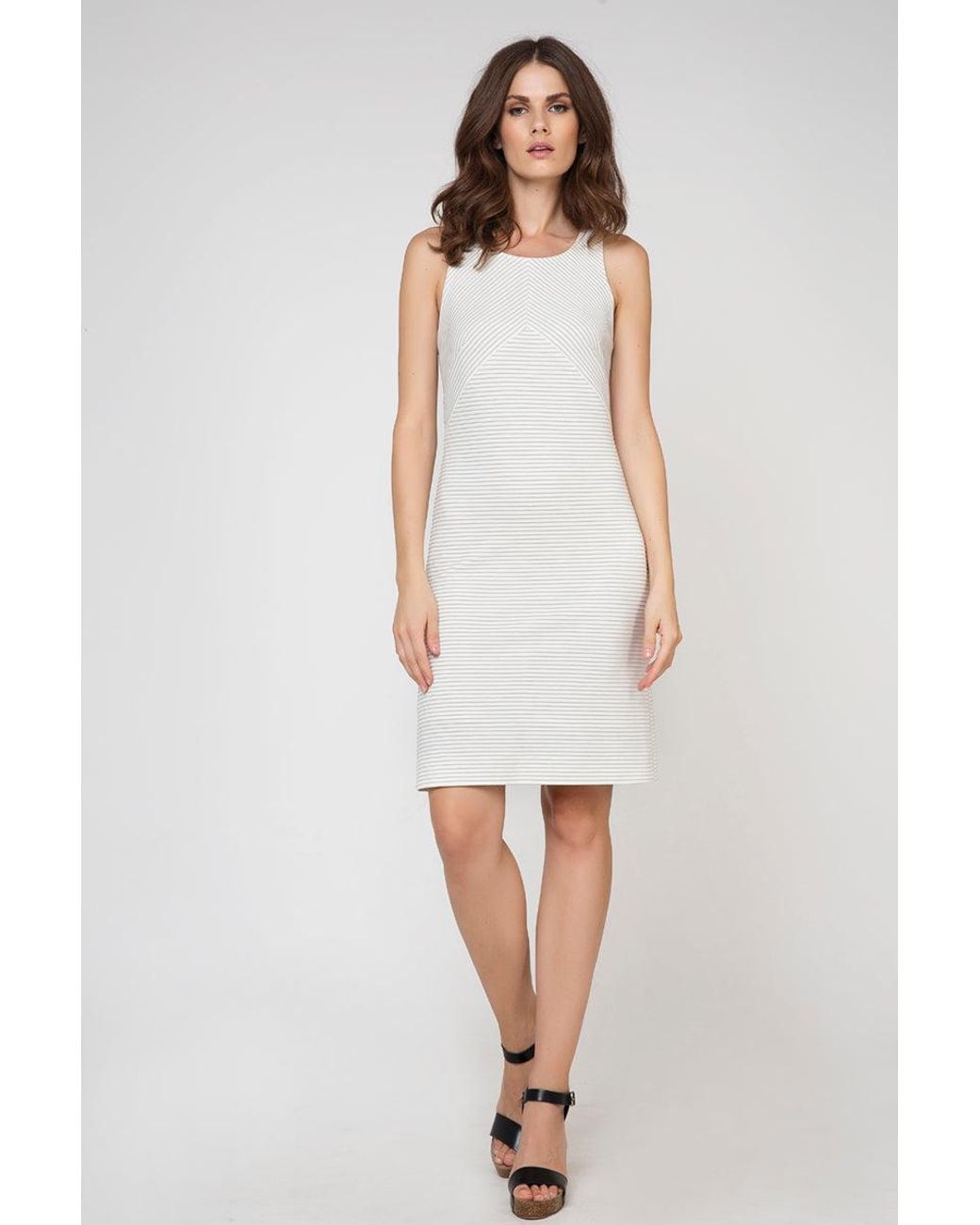 Conquista Natural Neutrals Sleeveless Fitted Dress