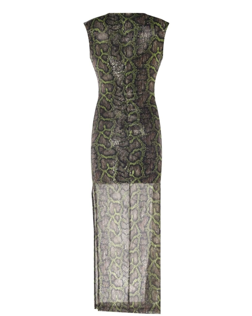 No'design Green Borgia Cut-Out Long Dress