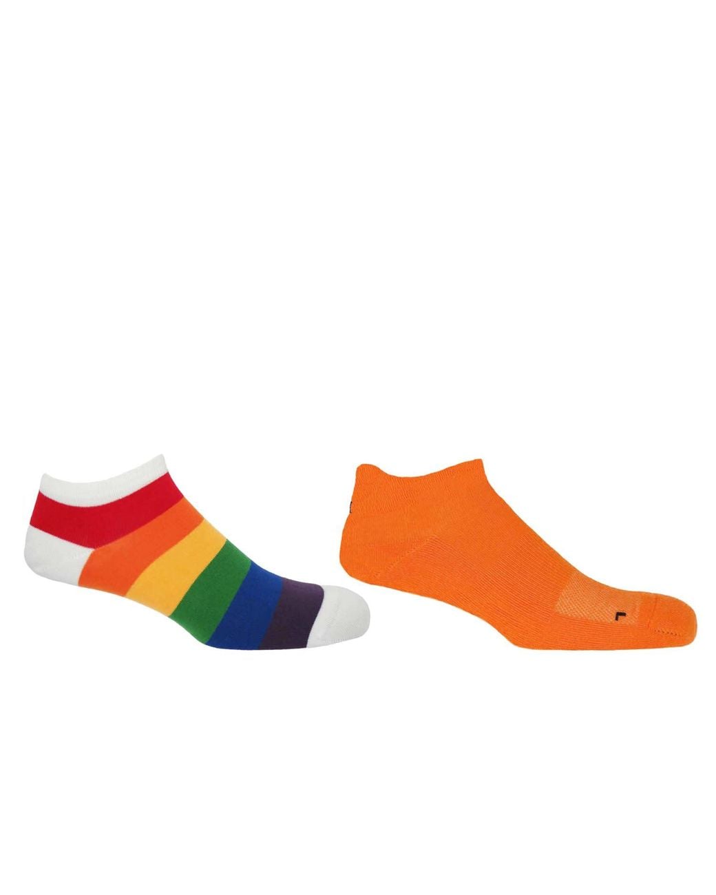 Peper Harow - Made in England Orange Block Stripe & Organic Trainer Socks Bundle for men