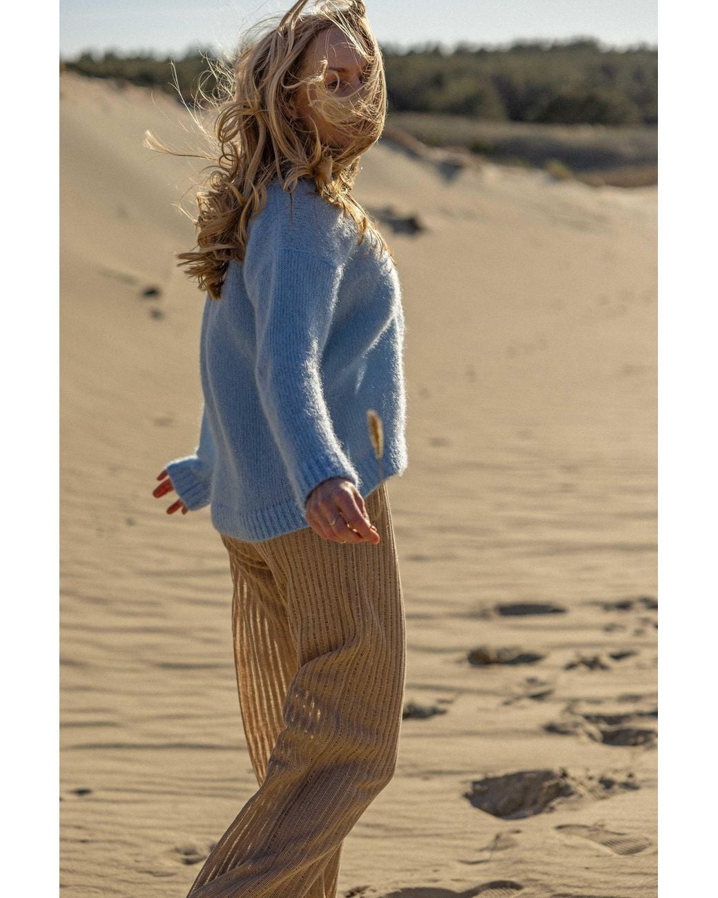 SALANIDA Blue Melody Mohair Cardigan Sky