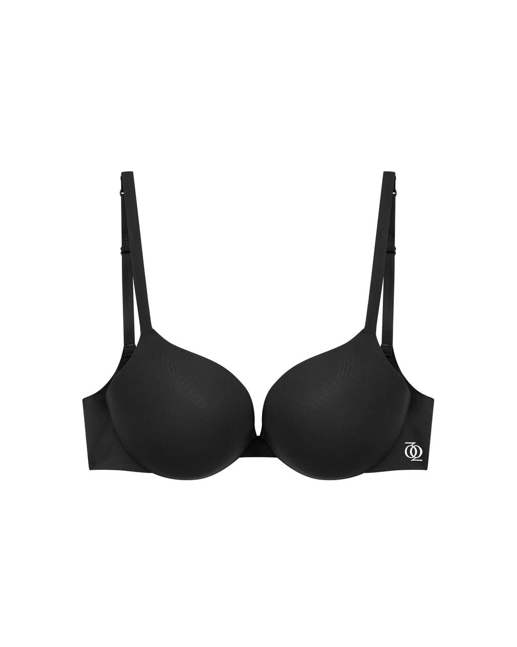 GOD SAVES QUEENS Black Second Skin Ultimate Push-Up Bra Graphite