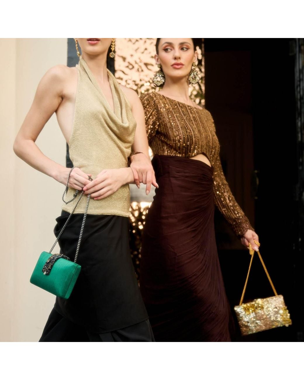 Simitri Metallic Garnet Clutch