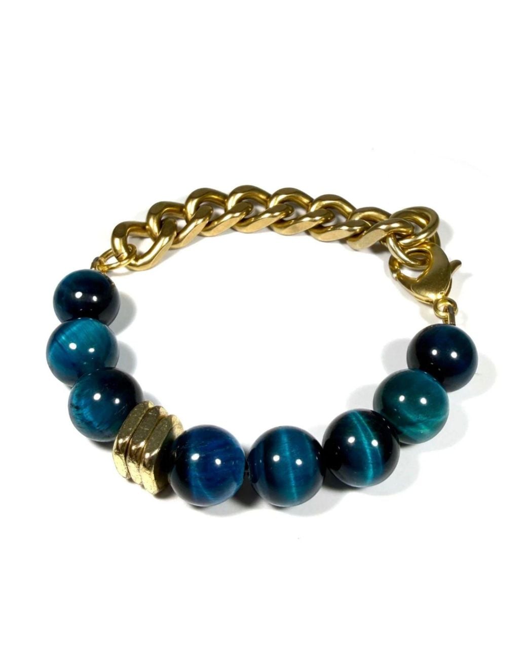 Rachel Nathan Blue Remix Tiger's Eye Bracelet