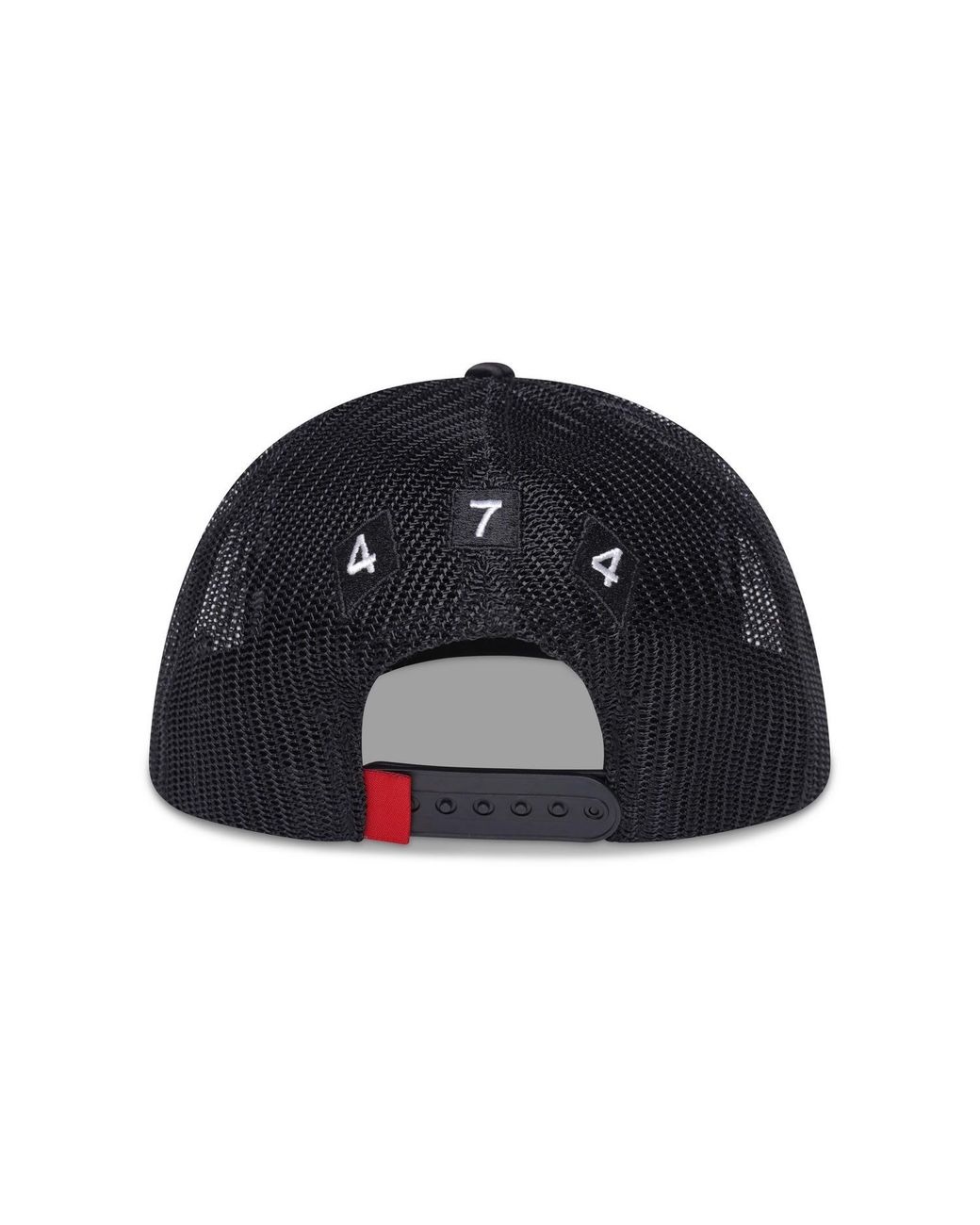 474 co Black 474 3 Bars Trucker Label Hat for men