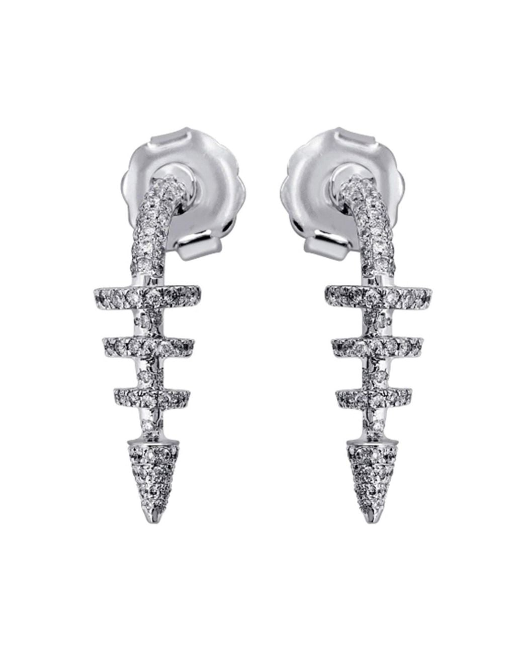 Artisan Metallic Diamond Spike Drop Earrings