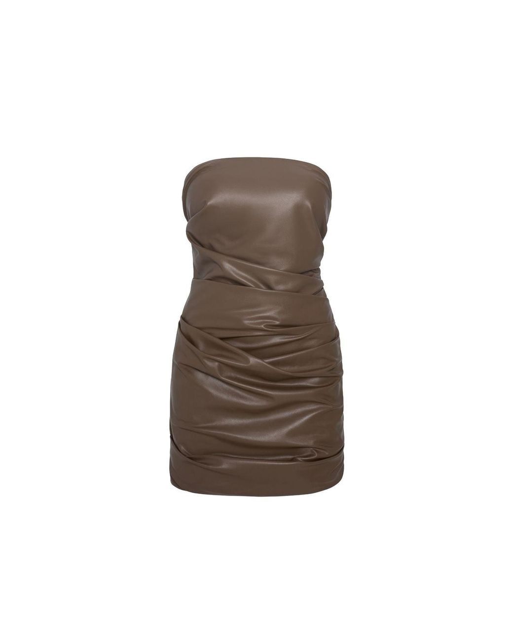 OSCARMORRIS Brown Neutrals Elle Nude Mini Dress
