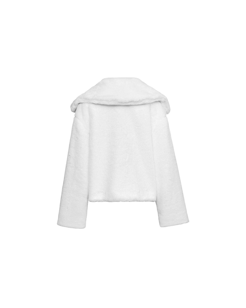 Audrey Vallens White Fur Jacket