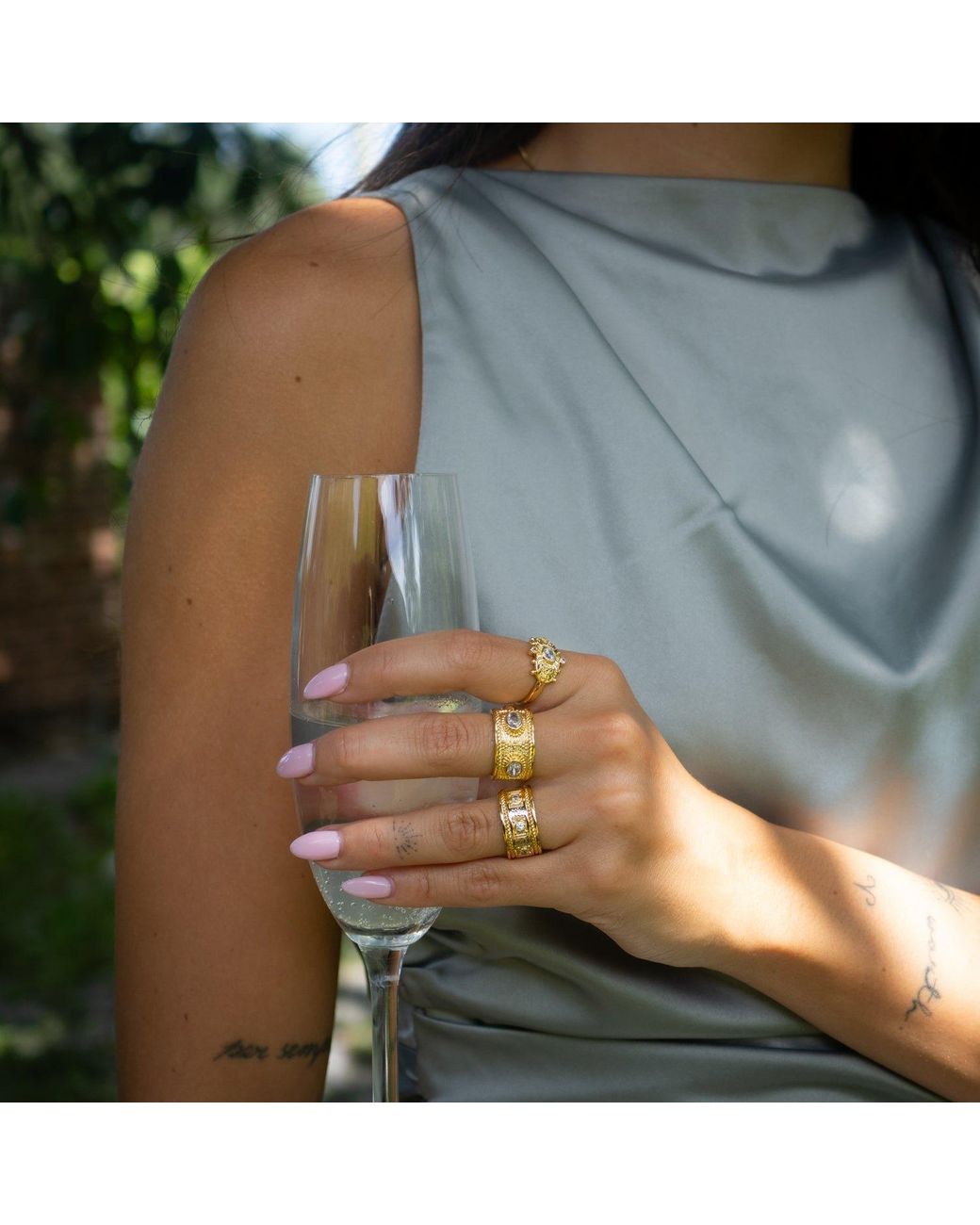 Ebru Jewelry Metallic Goddess Cleopatra & Diamond Ring