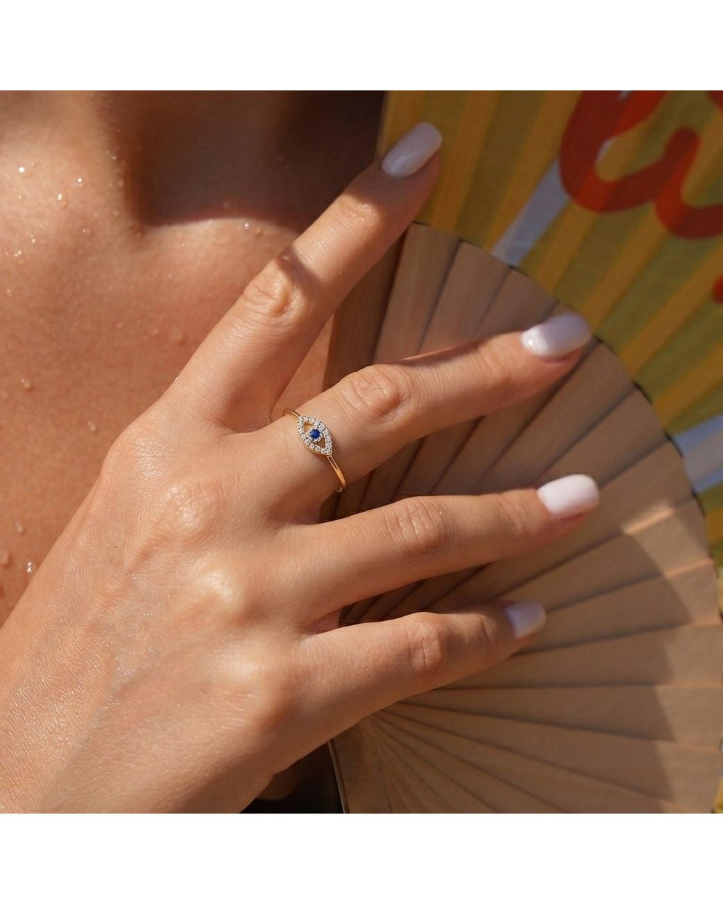 With Love Darling Metallic Sparkly Eye Ring