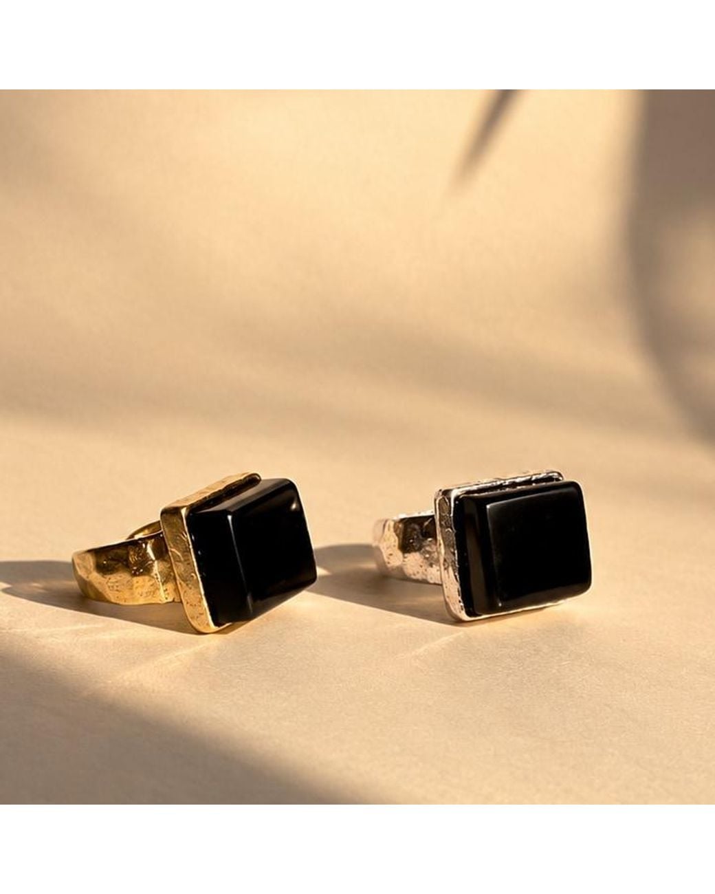 Smart Glass Jewelry Black Recycled Noir Gloss Ring